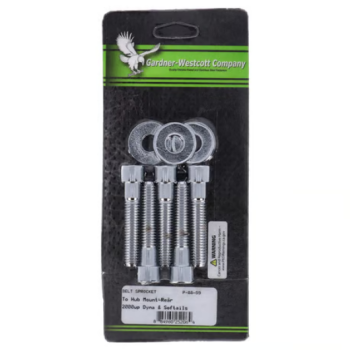 GW, Pulley Schrauben Kit für die hintere Riemenscheibe, Innensechskant, poliertes Chrom